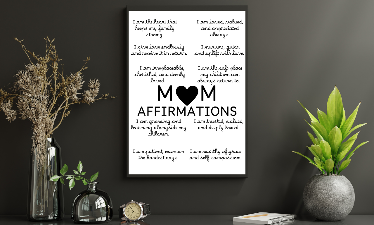 mom affirmations,positive reminder,motherhood art print,best mom gift,instant download,positive quote art,motivational art,digital artwork,daily affirmation,encouragement print,printable mom quotes,new mom wall decor,uplifting mom decor