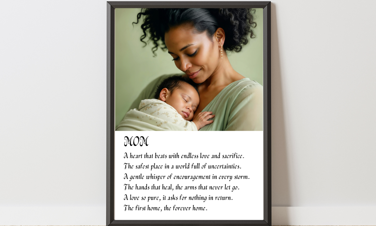 Mother’s Day Poem Printable, Mom Poem, To My Mother, Printable Gift for Mom, Mother's Day Gift, Greeting Card