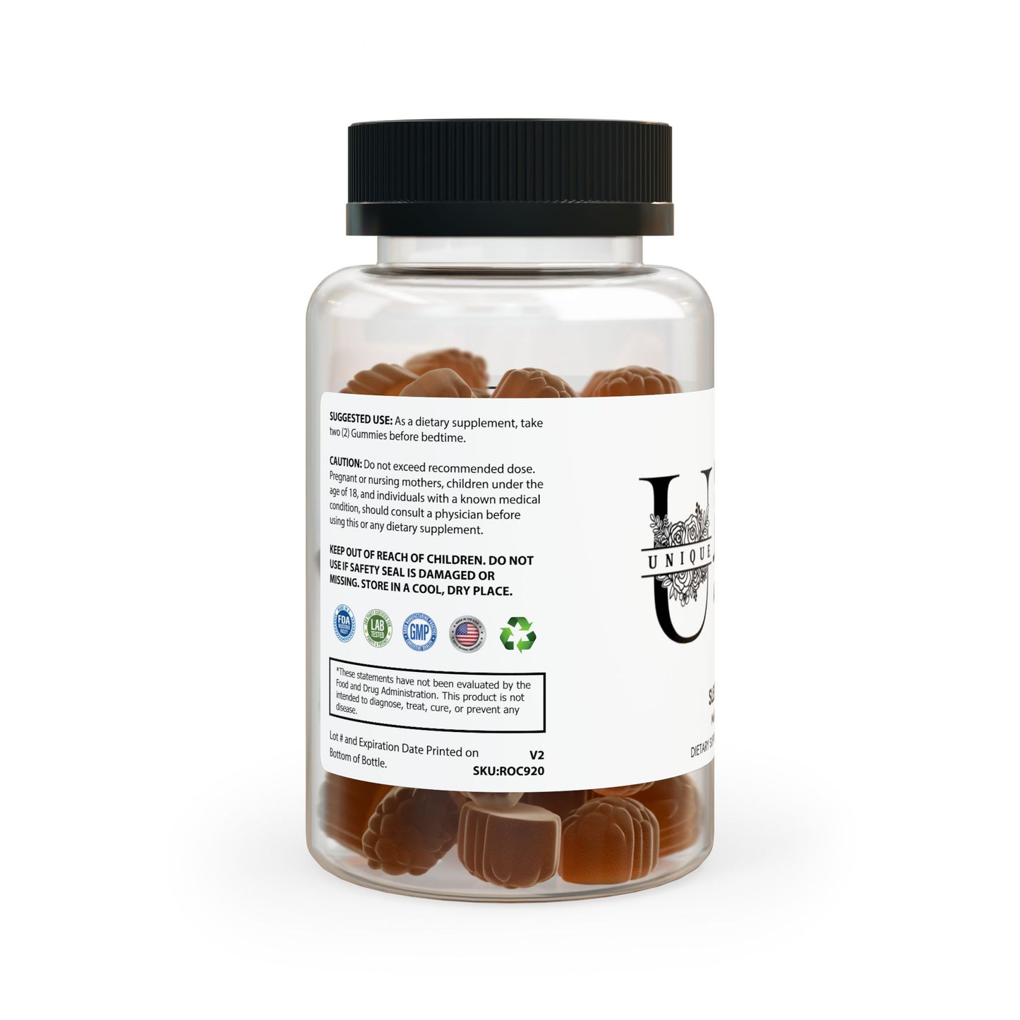 Sleep Well Gummies Supplement, 60 Gummies, Natural Sleep Supplement, Gummies Food Supplement, Sleep Well Gummies