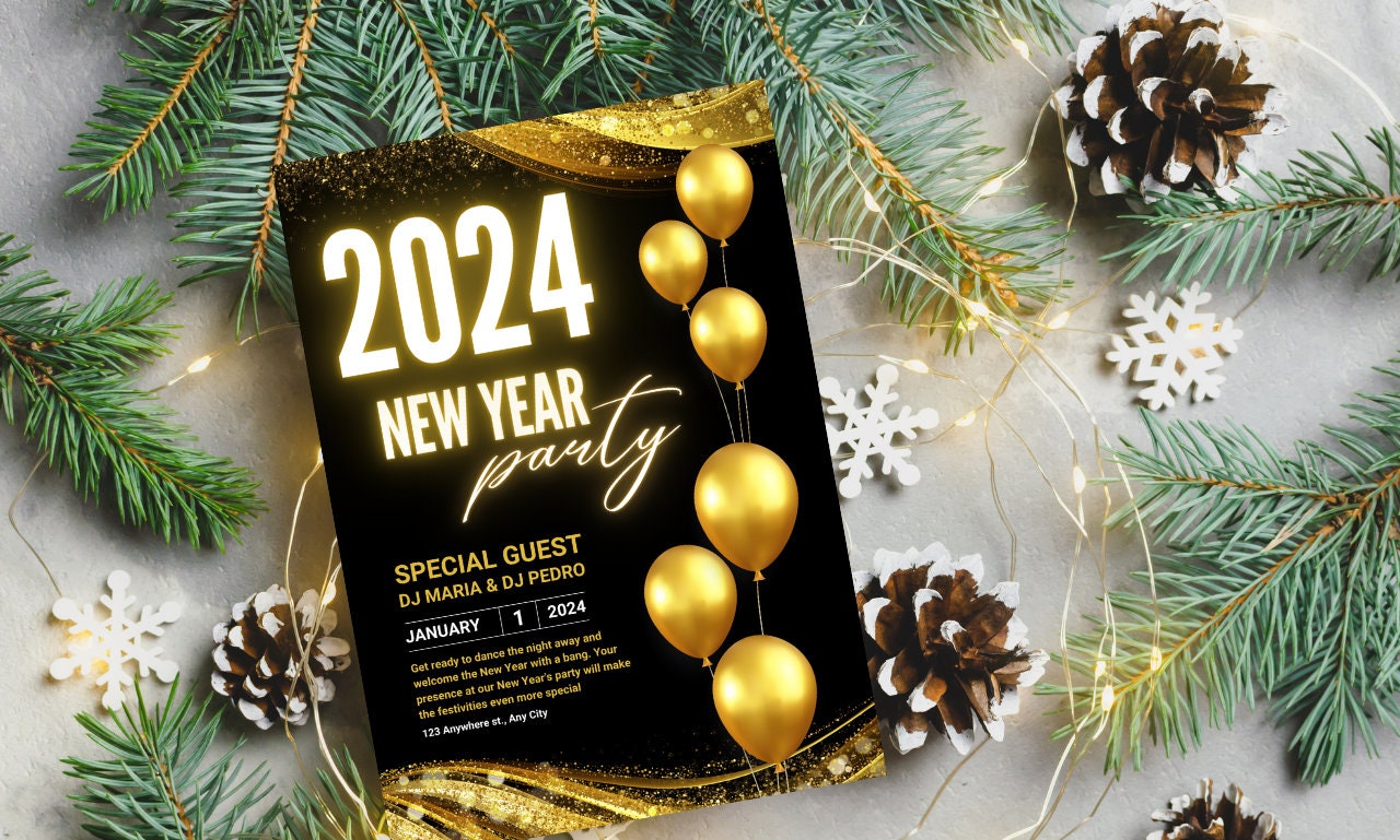 black and gold,
Instant download k2,
2024 new year invite,
cheers to new year,
new year invitation,
invitation template,
editable invitation,
new years party,
new years eve party,
Printable invite,
new years invitation,
electronic invite,
digital evite