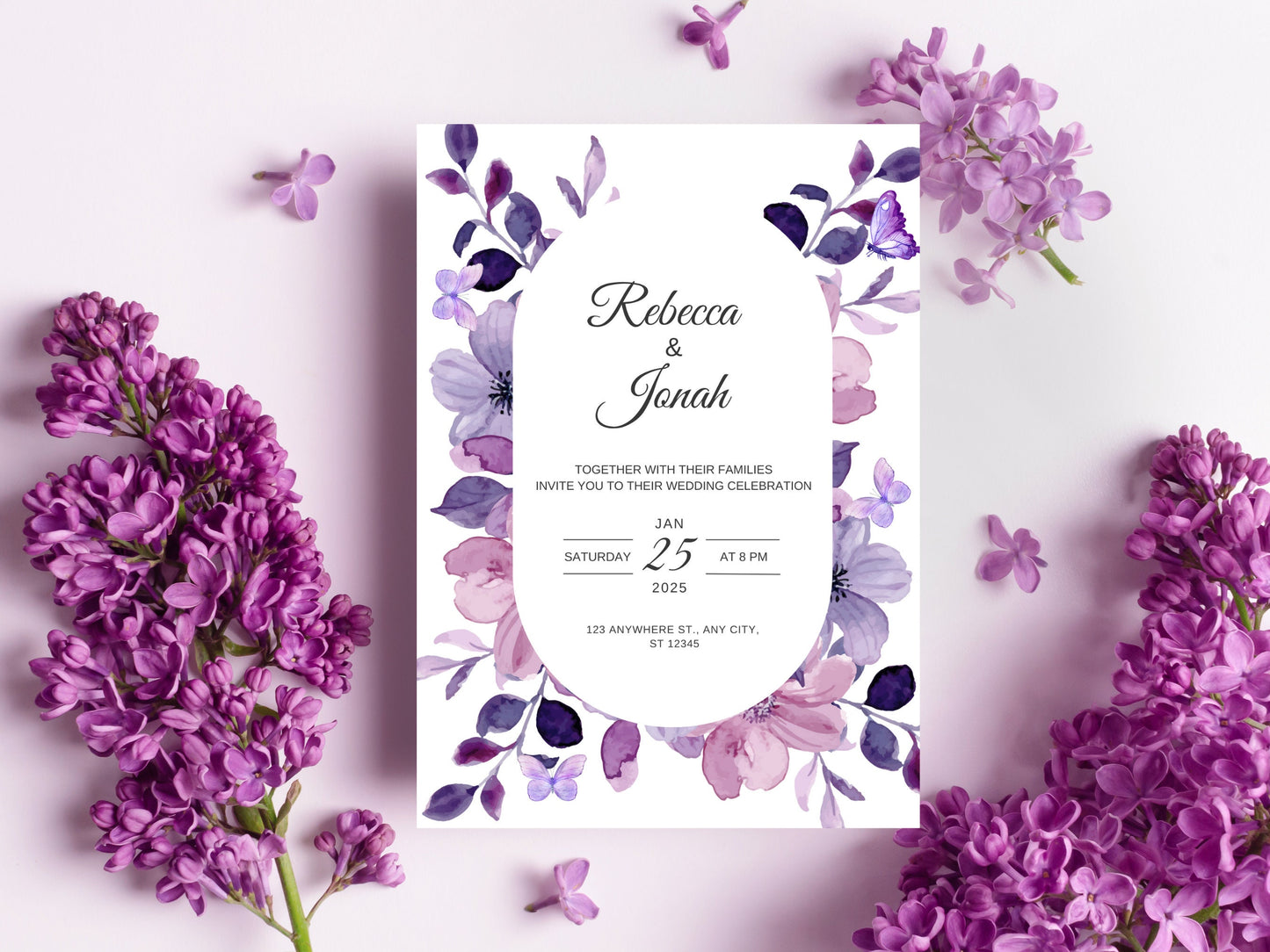 Wedding Invitation,
Floral Wedding,
Greenery Lavender,
Lavender Floral,
Instant Download,
Boho Invitation Set,
Invitation Template,
Purple Floral Invite,
Purple and Green,
Lavender Purple,
Lavender Wedding,
Purple Floral,
Wedding Invite