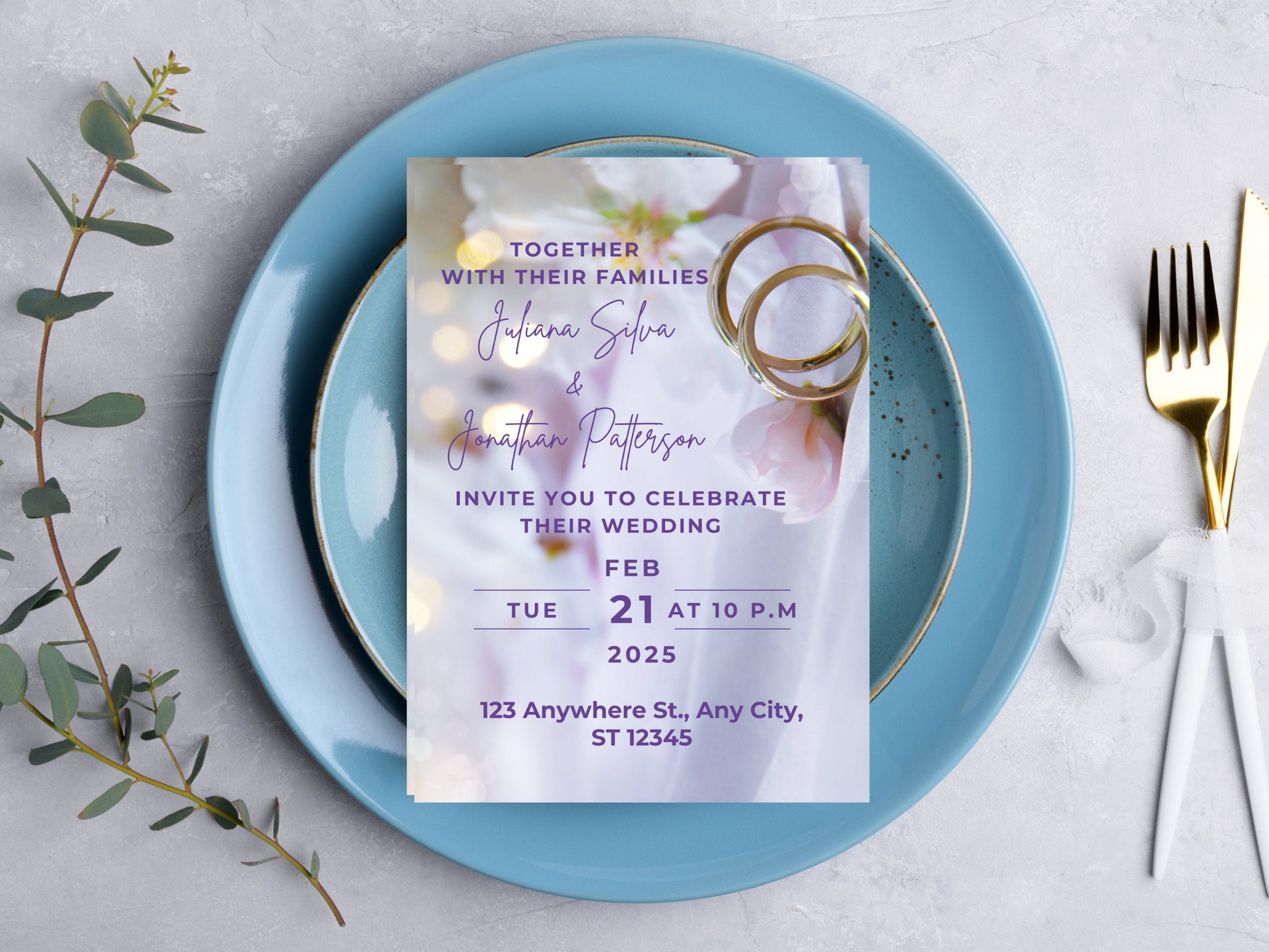 Lilac Wedding Invite,Watercolor Lilac,Lilac Bouquet Invite,Lilac Invitation,Lilac Wedding,Purple Wedding,Purple Floral Invite,Botanical Invitation,Wedding Invitation,Summer Wedding,Editable Invitation,Printable Invitation,Purple Invitation