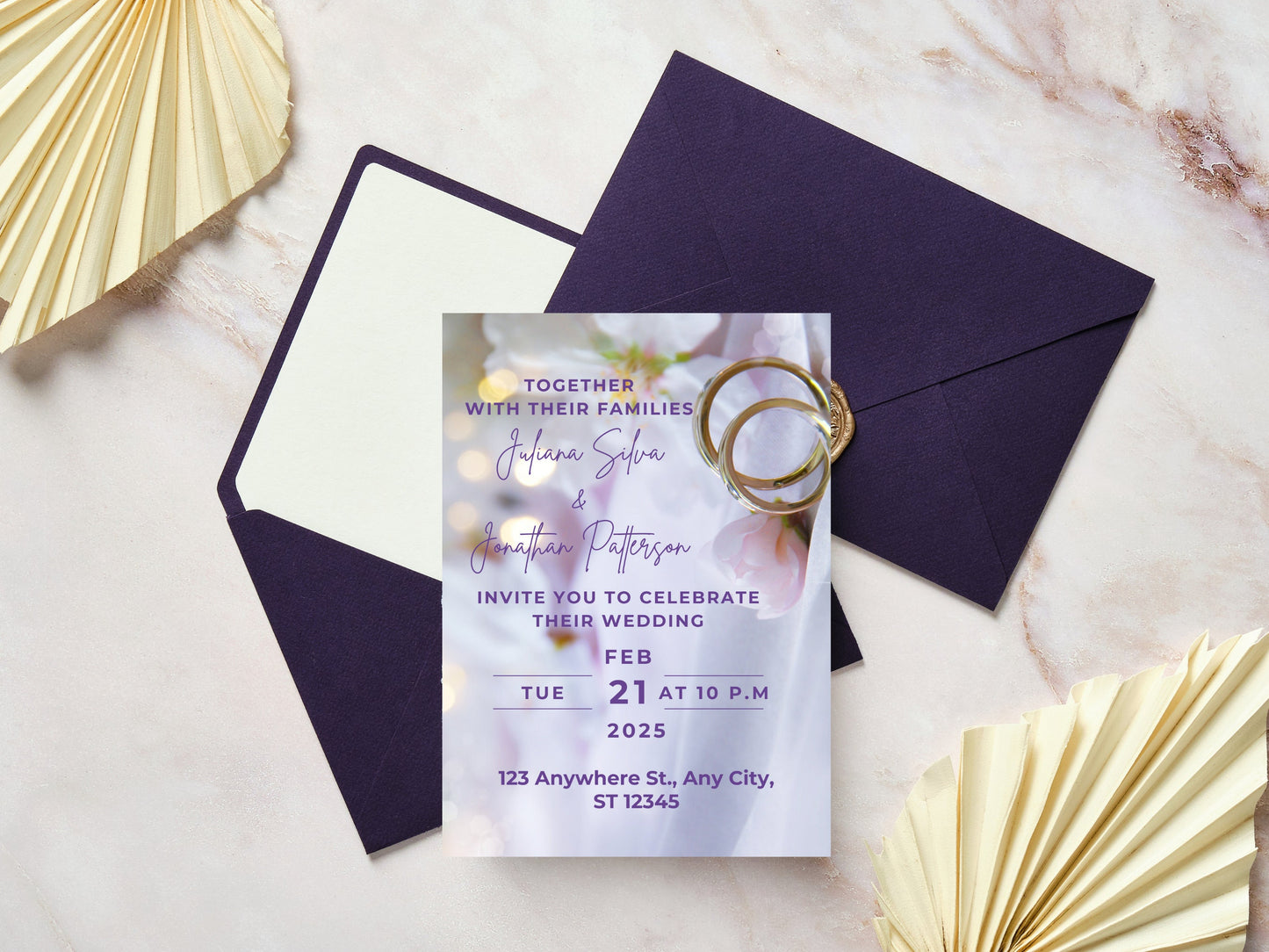 Lilac Wedding Invite,Watercolor Lilac,Lilac Bouquet Invite,Lilac Invitation,Lilac Wedding,Purple Wedding,Purple Floral Invite,Botanical Invitation,Wedding Invitation,Summer Wedding,Editable Invitation,Printable Invitation,Purple Invitation