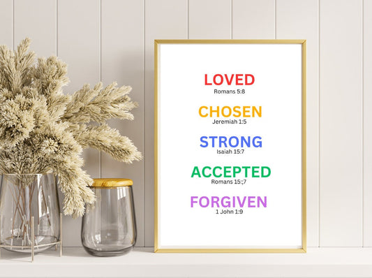 Popular Verses,Bible Quote Print,Scripture Wall Art,Christian Wall Art,Christian Wall Decor,Christian Decor,Christian Printables,Bible Verse Prints,Bible Verse Wall Art,Bible Quotes,Bible Verses,Chosen,Strong,Digital Wall Art