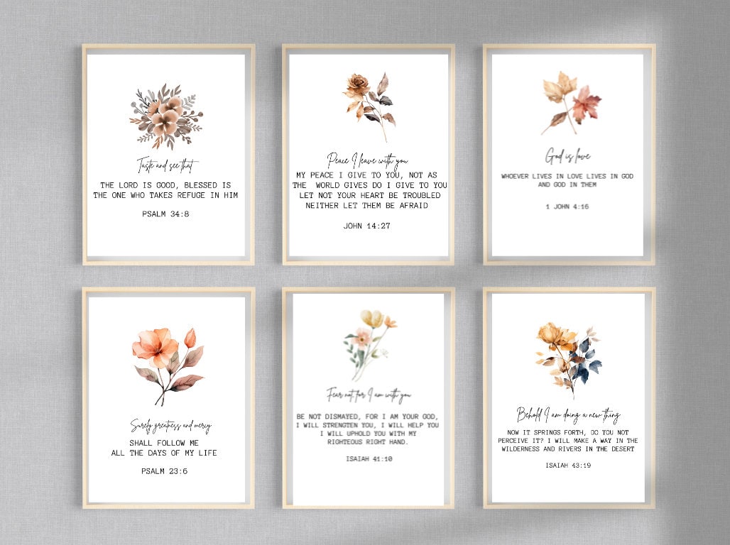 Christian Minimalism,Popular Verses,Set of 6 Prints,Modern Christian Art,Faith Based Decor,Bible Verse Wall Art,Abstract Christian,Scripture Prints,Christian Modern Art,Religious Modern Art,Church Office Decor