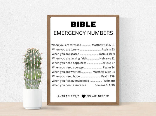 Bible Emergency,Emergency Numbers,Gifts Friendship,Prayer Peace,Bible Verse Bookmark,Guided Bible,Kjv Bible,Dining Room Pictures,Prayer Wall Art,Encouraging Posters,Scripture Printables,Emergency Numbers