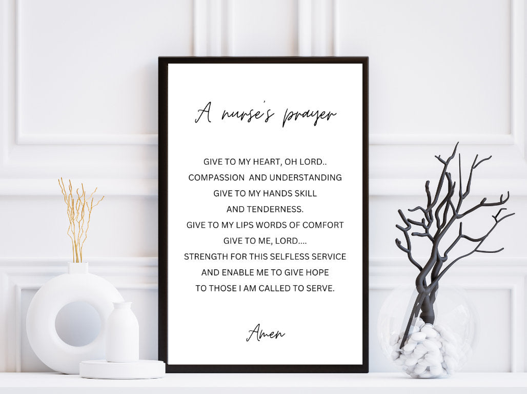 A Nurse&#39;s Prayer,Give to Me Lord,Give to My Heart,Appreciation Gift,Inspiring Verses,Thank You Gift,Wall Art Decor,Scriptures Wall Art,Nurse Prayer,Nurse Print,Nurse Decor,Nurse Appreciation,Registered Nurse,Nurse Graduation