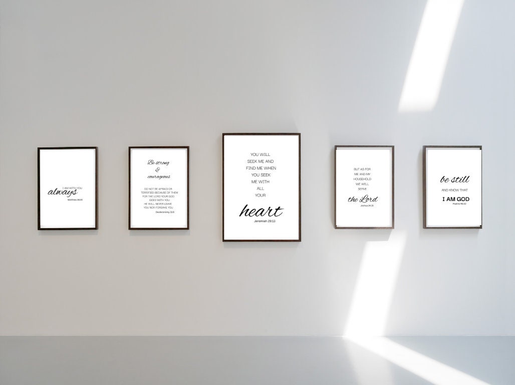 Christian Minimalism,Popular Verses,Set of 6 Prints,Modern Christian Art,Faith Based Decor,Bible Verse Wall Art,Abstract Christian,Scripture Prints,Christian Modern Art,Religious Modern Art,Church Office Decor