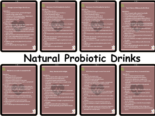 Probiotic Drinks,Probiotic Drinks Pdf,Natural Probiotics,DIY Probiotics,Probiotic Benefits, ProbioticDiet, Probiotic Recipes,Printable Recipes Pdf,Wellness Printables,Healthy Lifestyle,Nutrition Printables,Printable Probiotic Pdf,Health Printables,