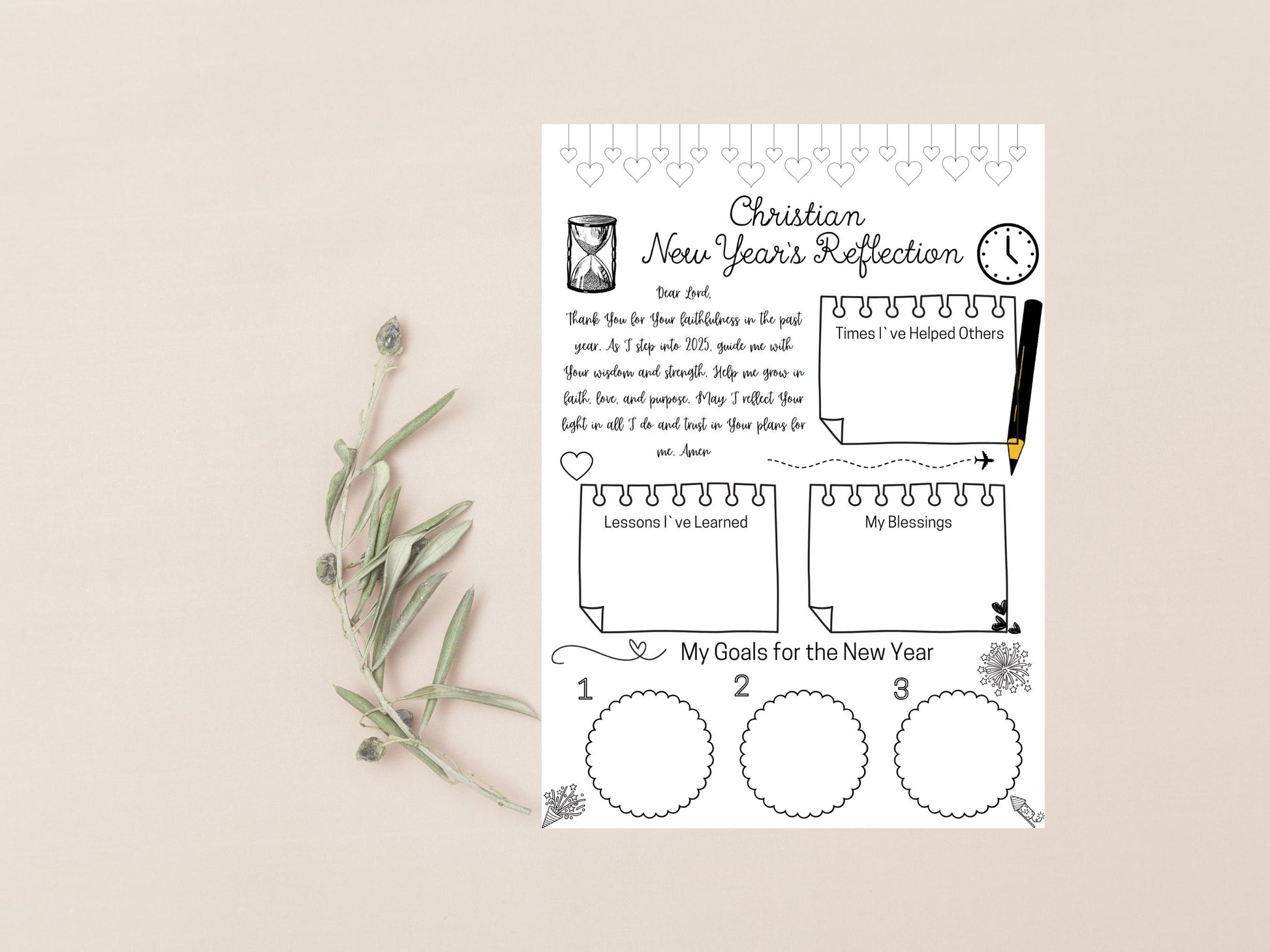 Christian New Year Reflection Printable,New Year’s Scripture Journal,Faith-Based Goal Planner,Gratitude and Prayer Printable,Bible Study Reflection Worksheet,New Year Devotional Guide,Christian New Year Activity, Faith-Centered New Year Planner